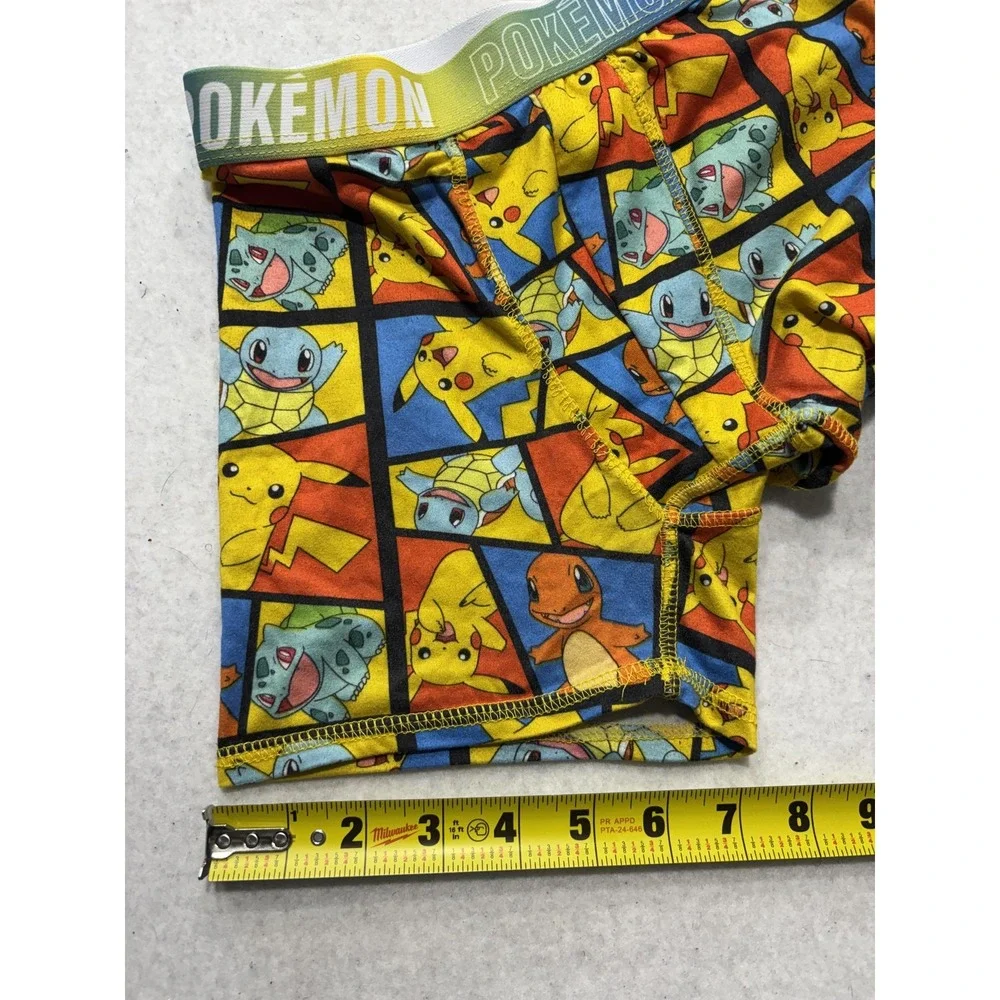 Pokémon Boxer Briefs Boys 10 Multicolor Pikachu Squirtle Stretch Underwear